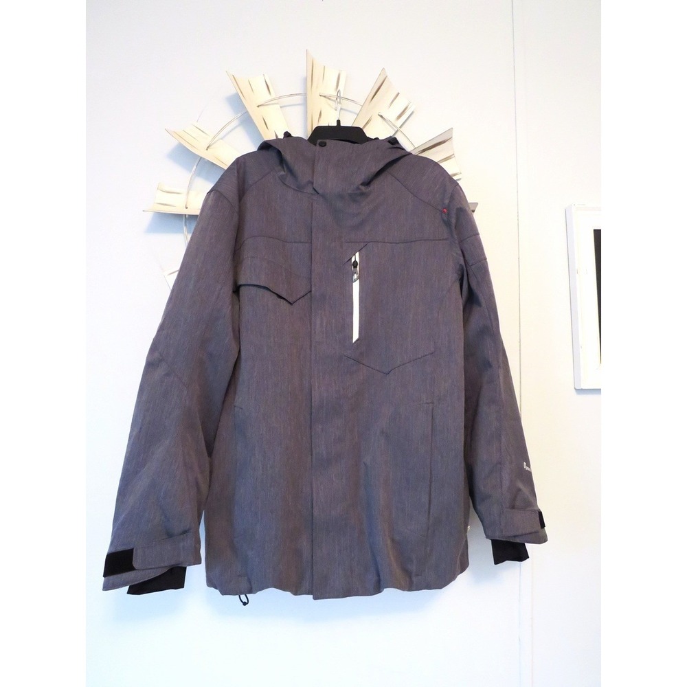 Halti DrymaxX M Gray Insulated Ski Jacket Waterproof Hooded Snow Powder Skirt